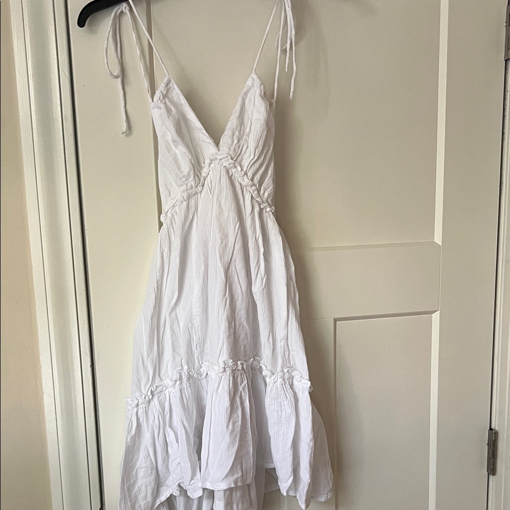 H&M White High Low Dress